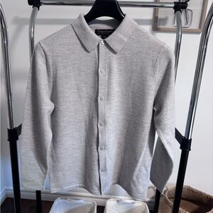 Christian Lacroix Light Gray Knit Polo Shirt